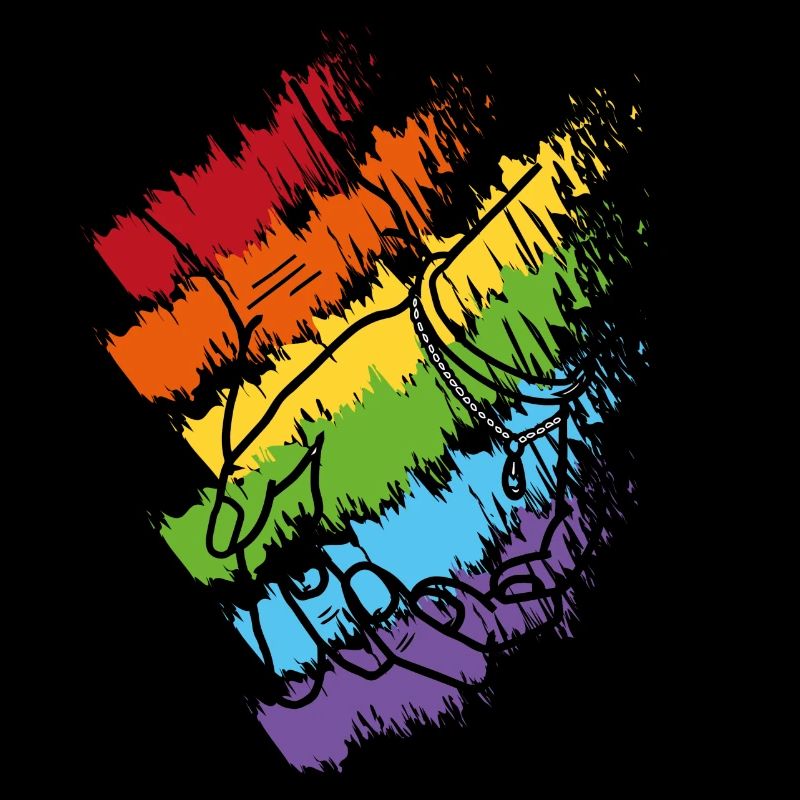 Hands hold rainbow 2