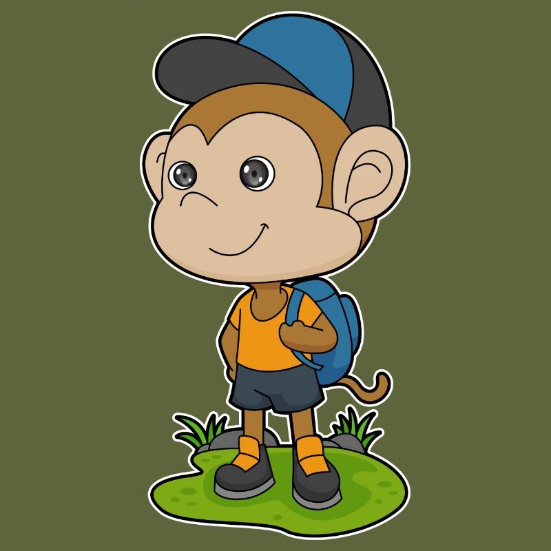 Monkey Backpack Cap