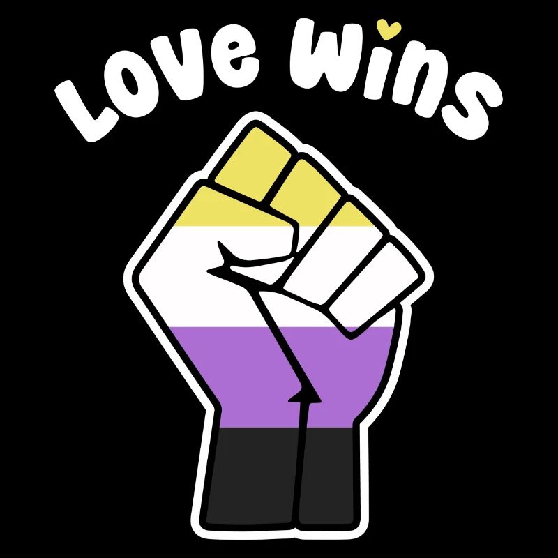 Love Wins Nonbinary Pride Fist for Equality