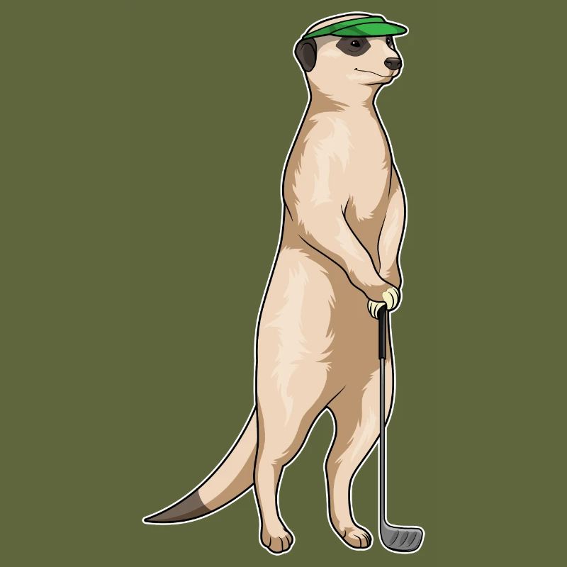 Erdmännchen Golf Golfschläger