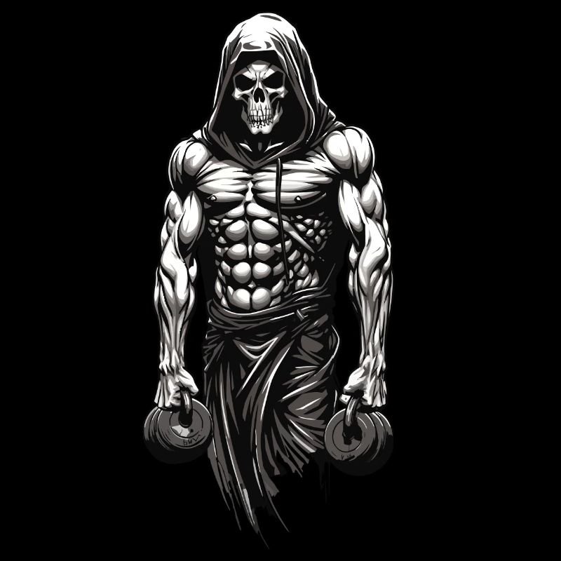 Powerful Bodybuilder Skeleton Training Design