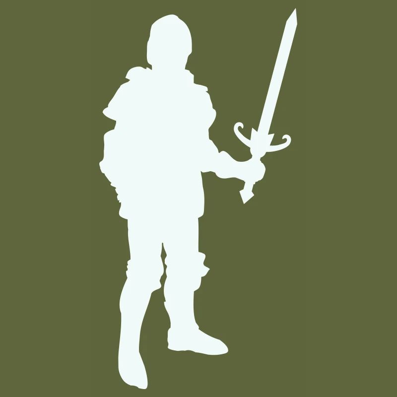 Ritterheld Silhouette mit Langschwert