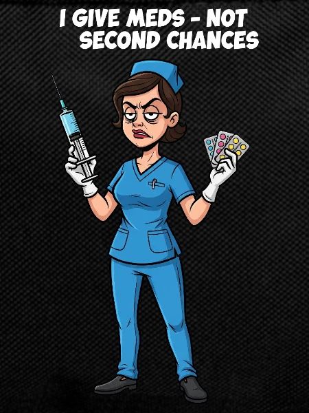 Nurse Saying Medicine Illustration