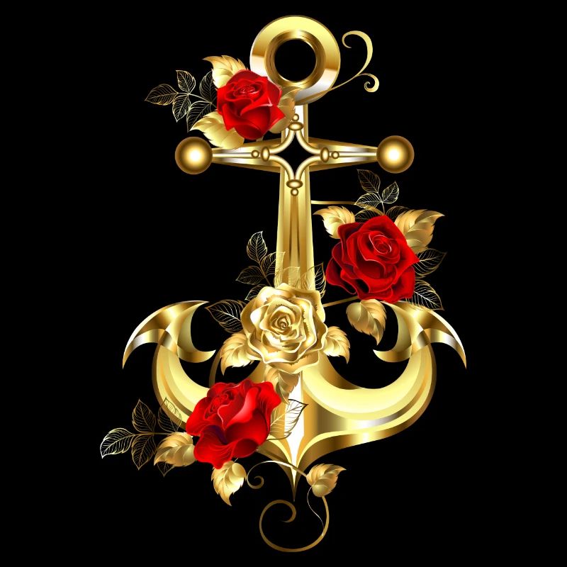 Anchor with Rose Maritime