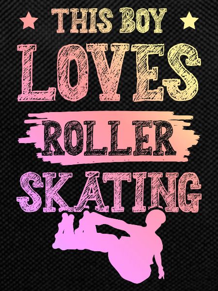 Boy loves roller skates