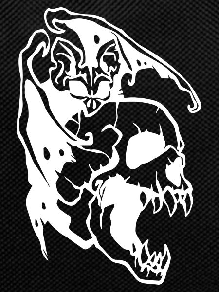 Bat and skull Halloween