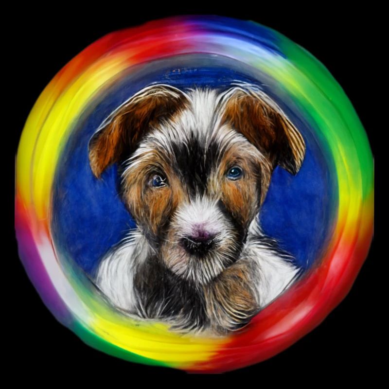 Regenbogen Hund Jack Russel Terrier