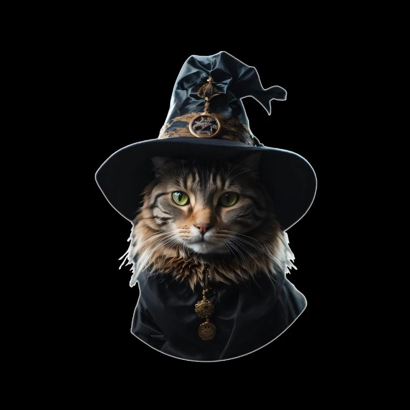 Chat sorcière Halloween