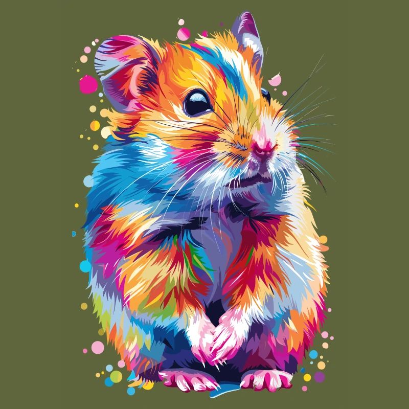 Niedlicher Hamster Regenbogenfarben