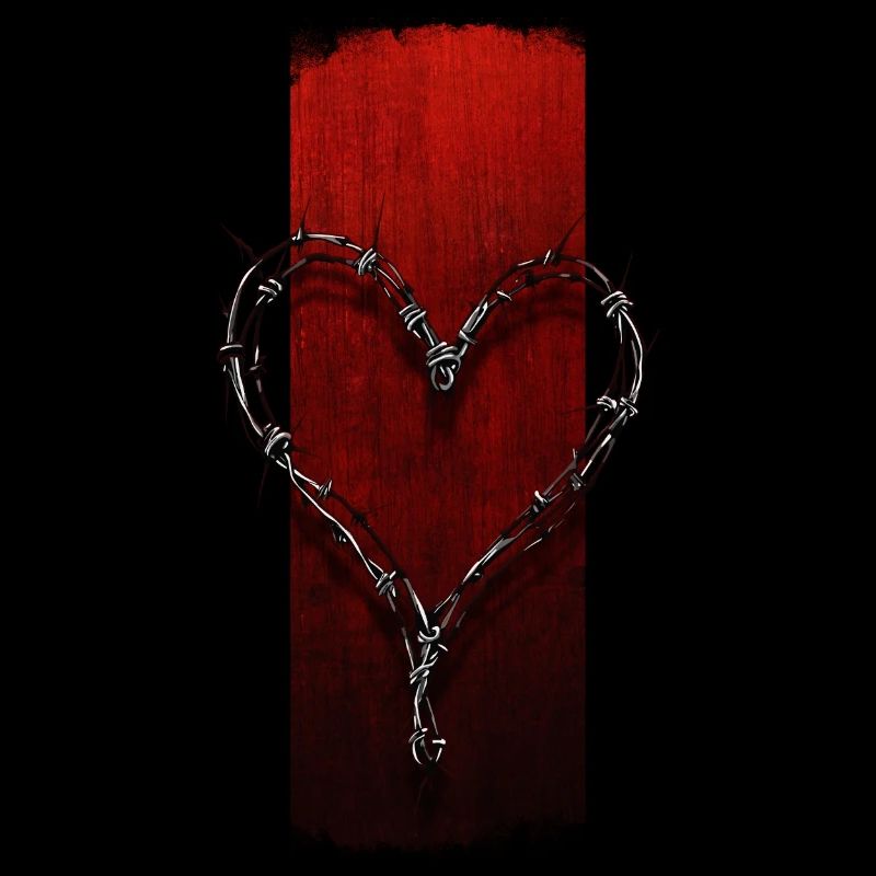Entwined Resilience: Heart-Shaped Barb Wire