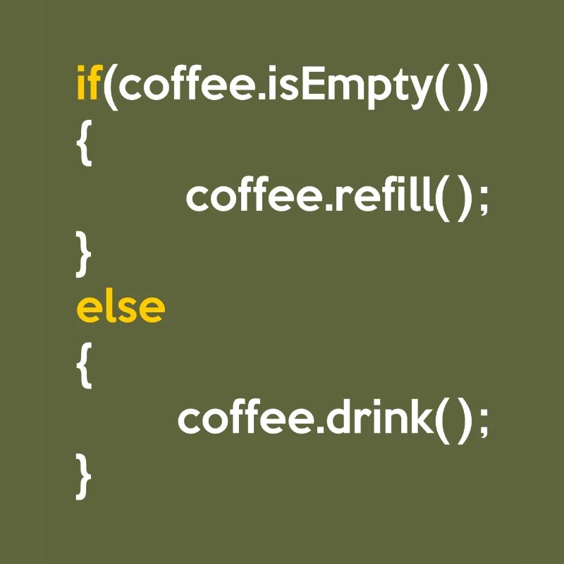 If Coffee Is Empty Coffee Refill Else Coffee Drink