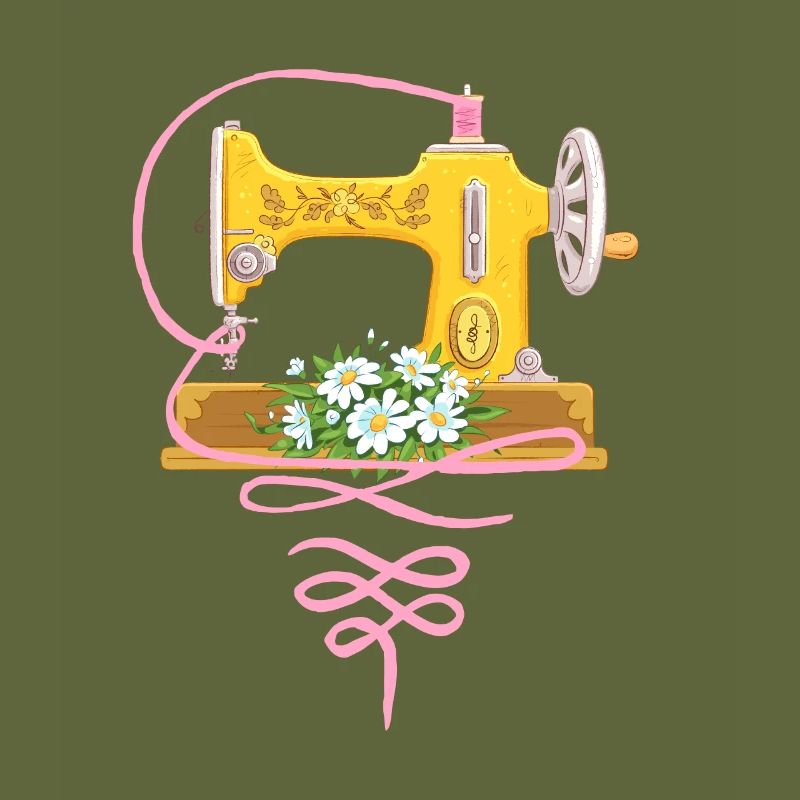 Retro Graphic Knitting Wool Quilting Stitching Sew