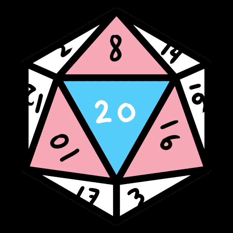 Cube transgenre D20 Trans Pride
