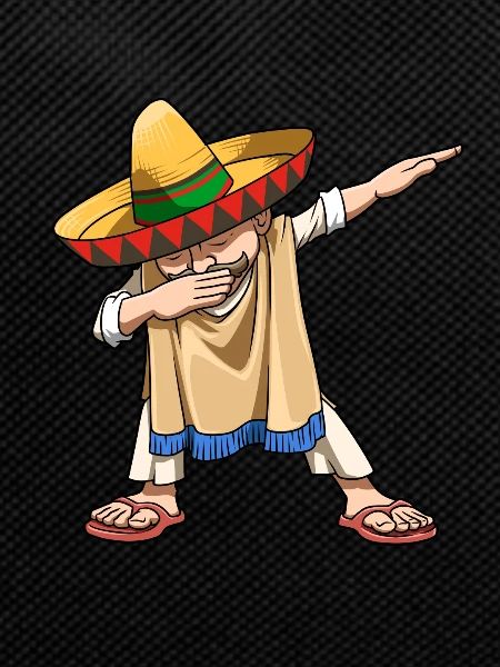 Dabbing Mexican Poncho Sombrero Dab
