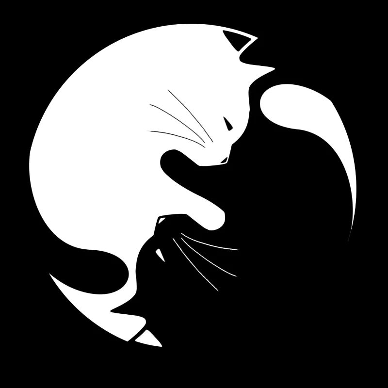 Yin and Yang with cats