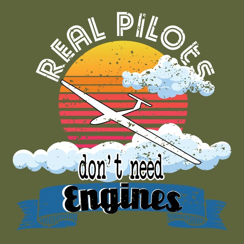 Real pilots soaring gift gliding