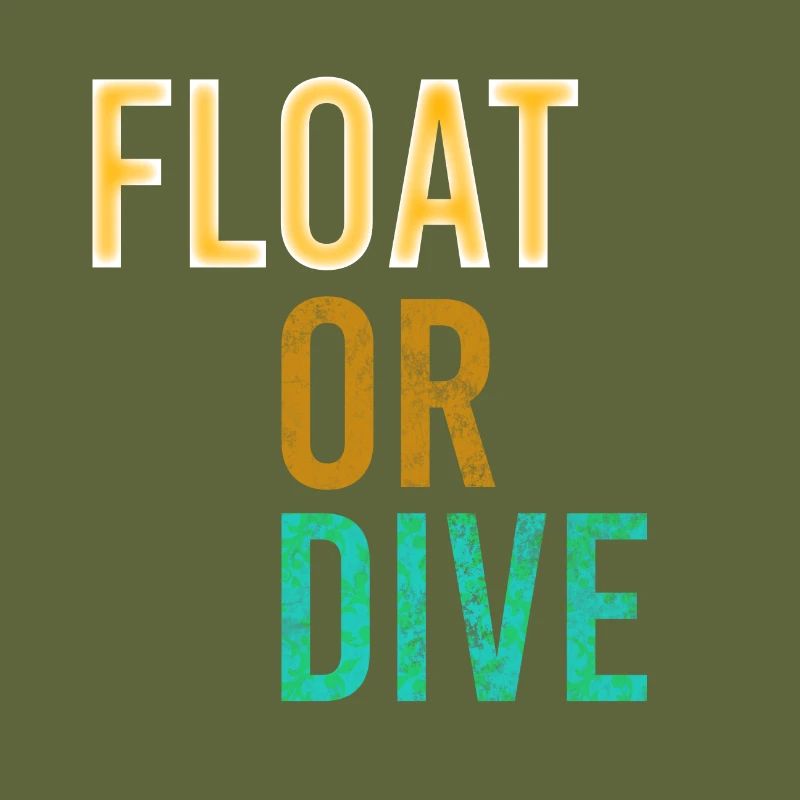 Einrad | schweben oder tauchen | lustige Zitatschwimmer