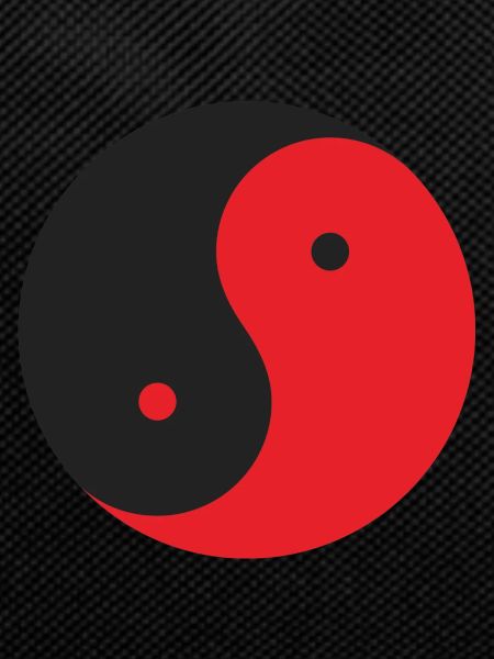 yinyang black red