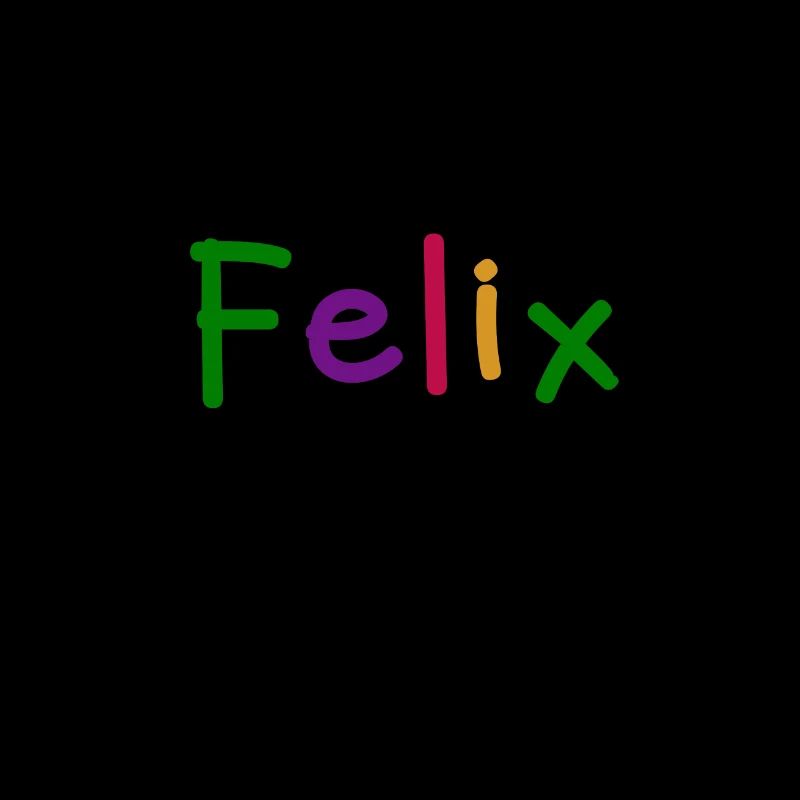 Felix first name boy name colored font colored