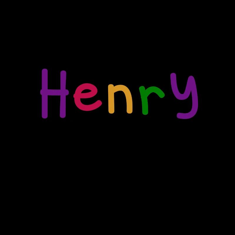 Henry first name boy name colored font colored