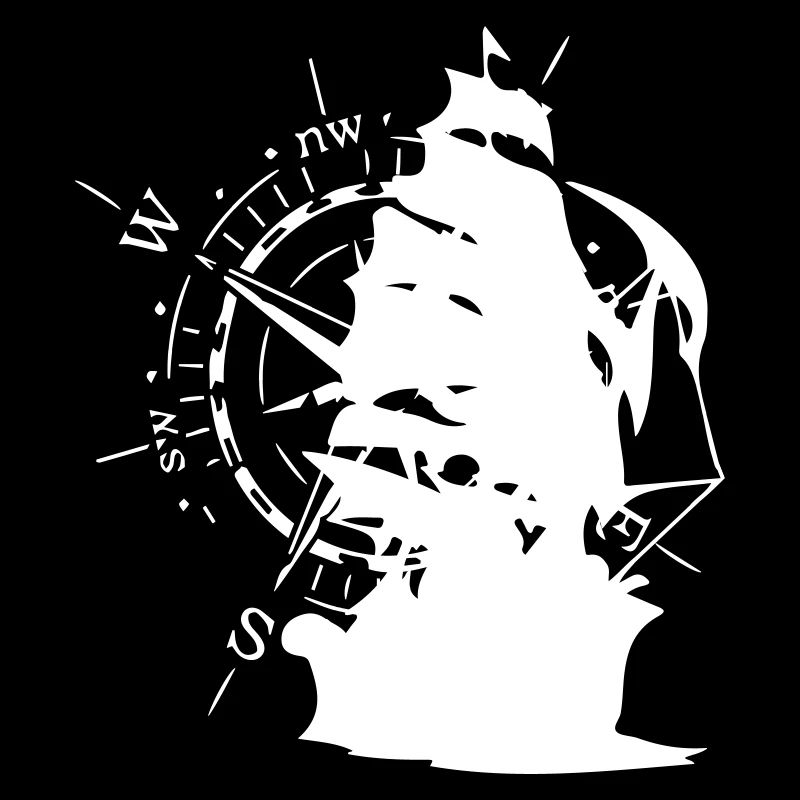WindRose mit Segelschiff | Freizeimode Bstyled
