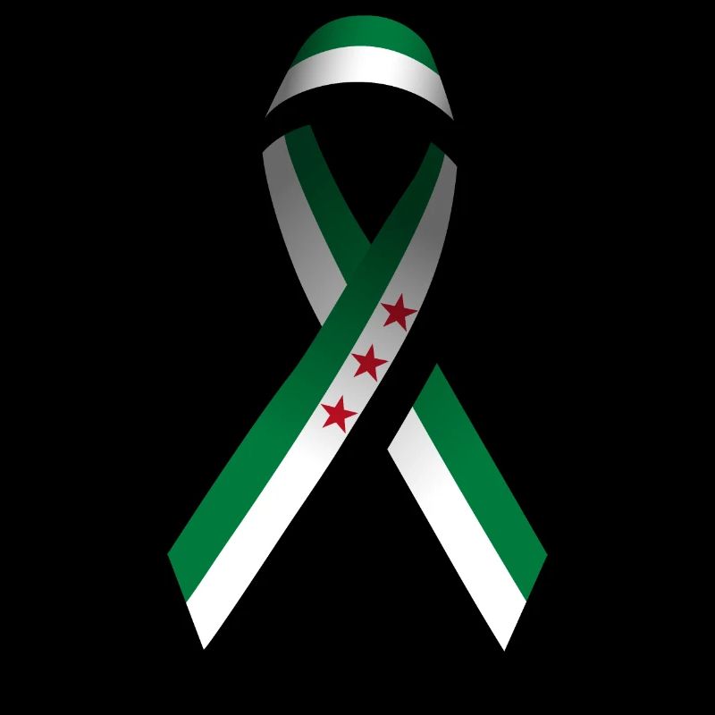 Drapeau de la Syrie Ruban Signe de la paix