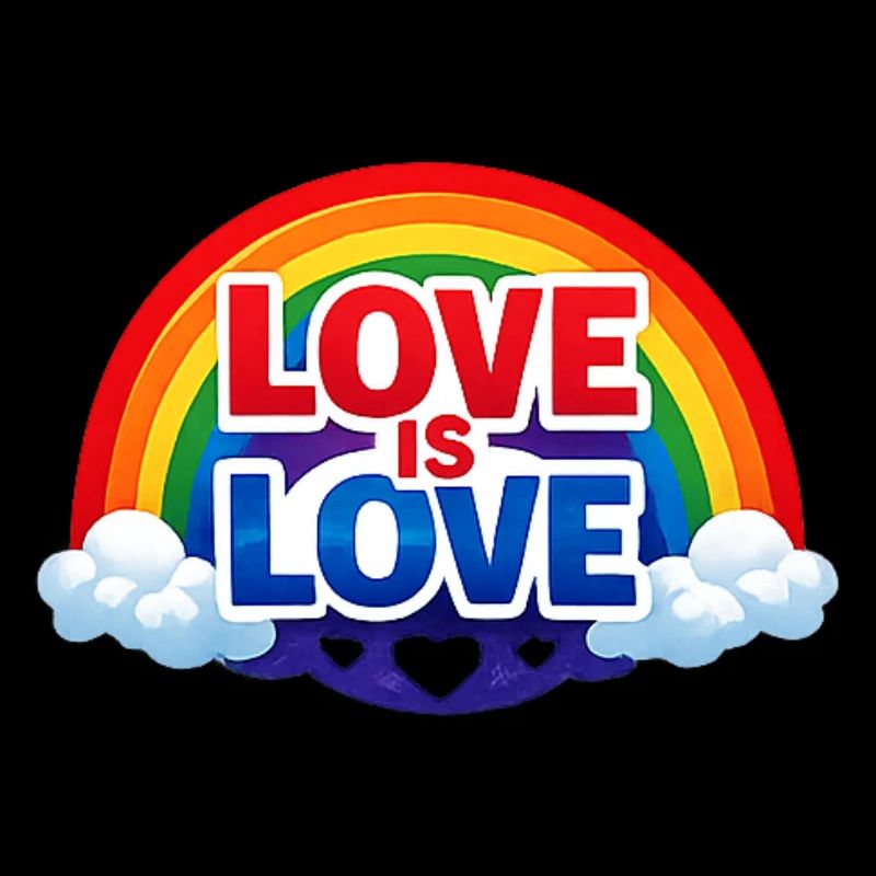 Love Is Love Rainbow Emblem