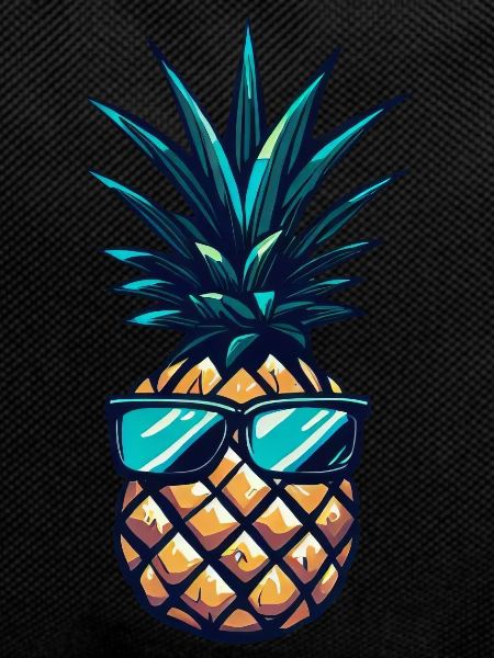 Cool pineapple with sunglasses