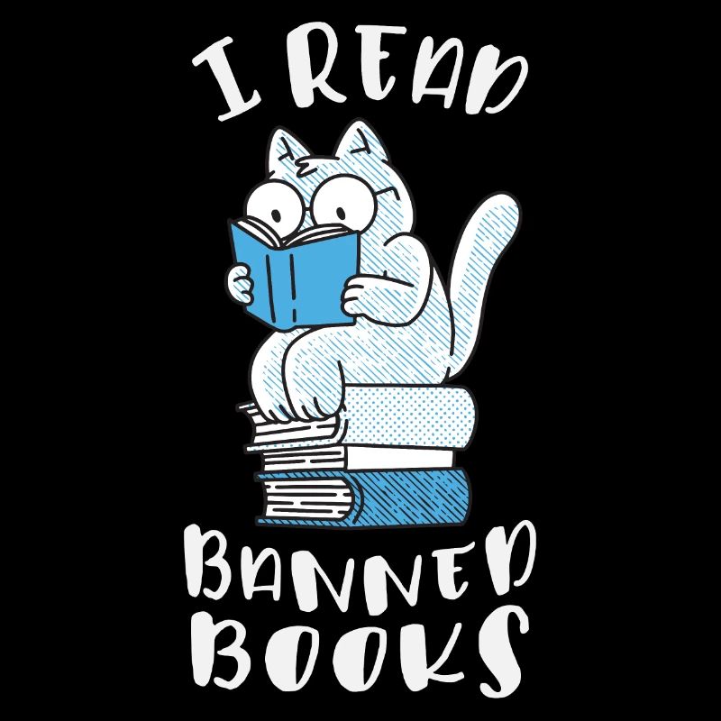 Ich lese verbotene Bücher Katze