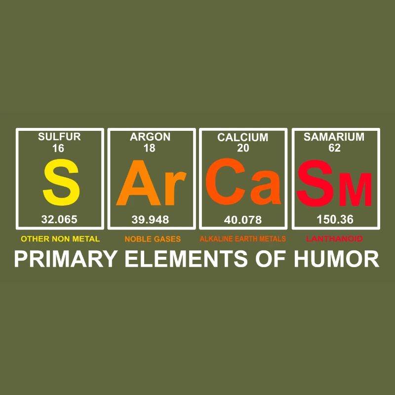 Éléments de sarcasme Drôle Chimie