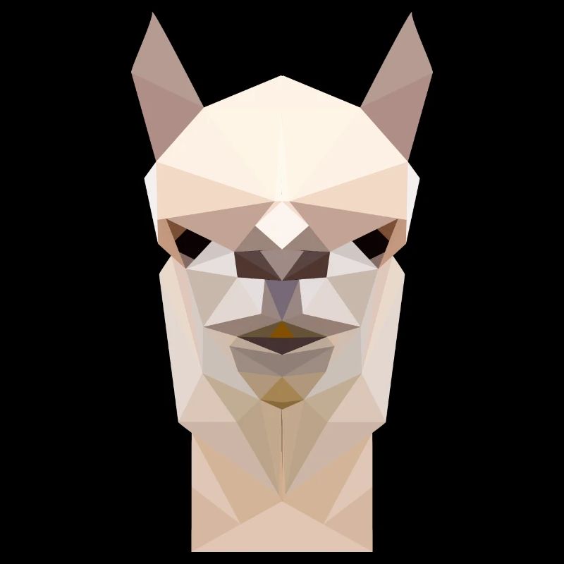 Lama Alpaca Face- polygonal 3d Gift