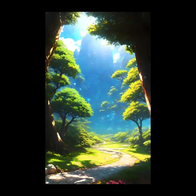Anime dream world landscape