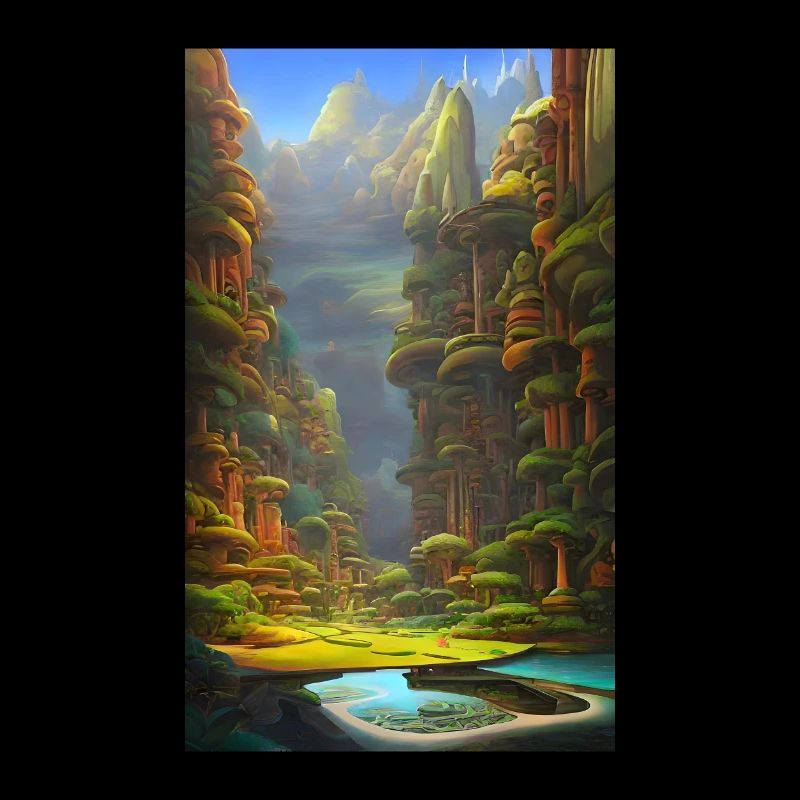 Simulation abstrait nature paysage