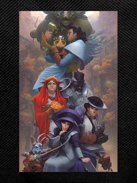 Group family ai portrait