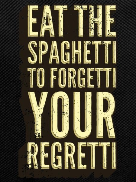 Spaghetti Regret Sarkasmus Grafik