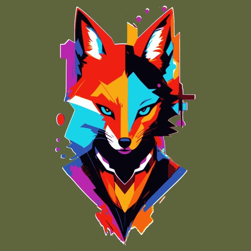 colorful comic fox