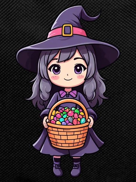 Cute witch girl
