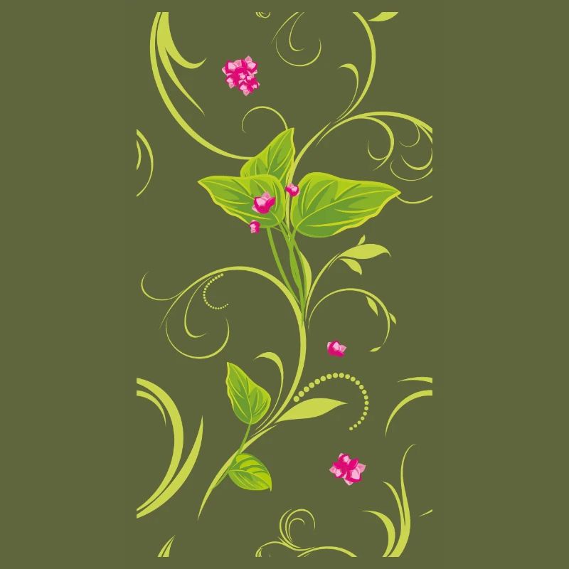 Branche avec des fleurs roses