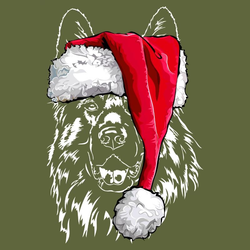 Santa GERMAN SHEPHERD Christmas Wilsigns
