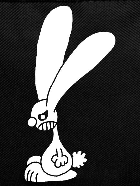 Lapin blanc grognon