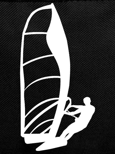 Minimalist Windsurfer Silhouette