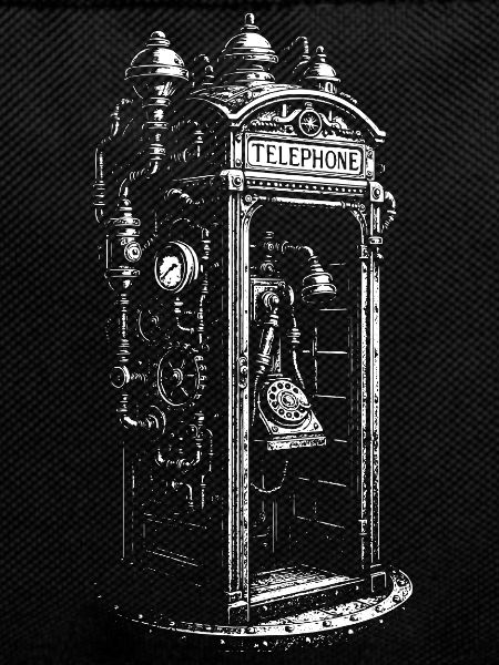 Victorian steampunk telephone booth
