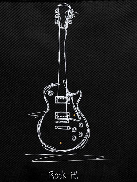 Chalk Gitarre Rock Motiv