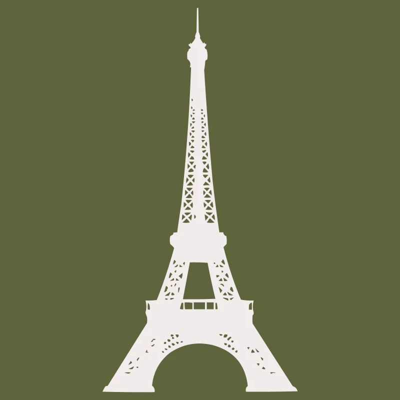 Silhouette de la Tour Eiffel Imprimé