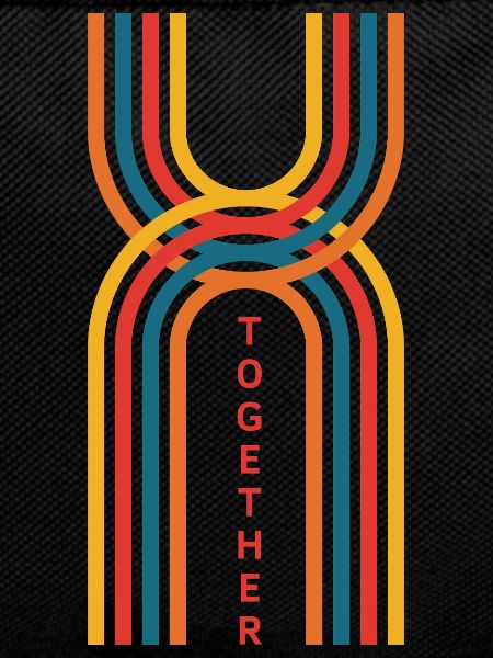 Together - Retro Rainbow Line
