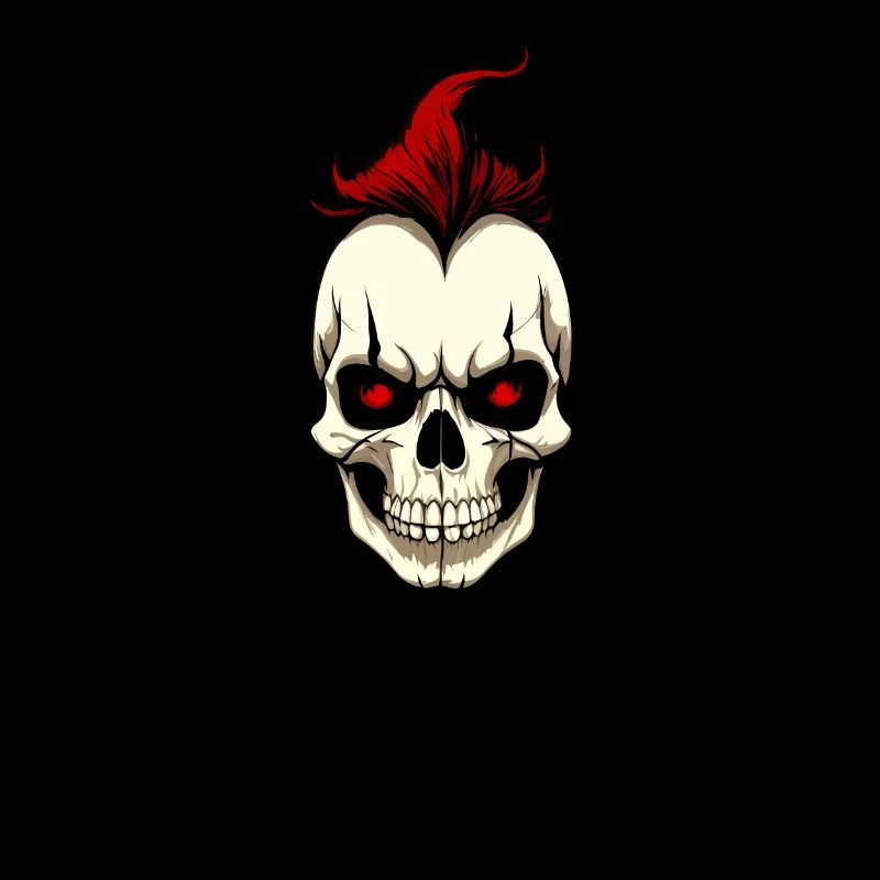Skull with red eyes