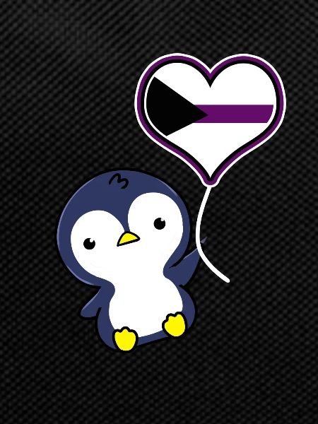 Penguin Balloon Demisexual Pride
