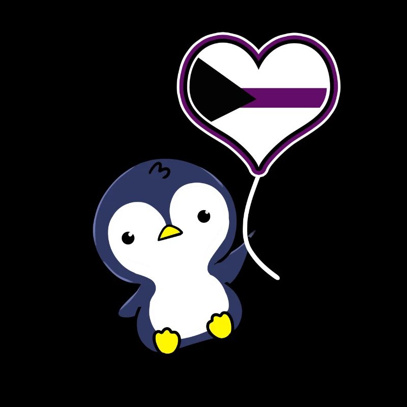 Pinguin Ballon Demisexual Pride