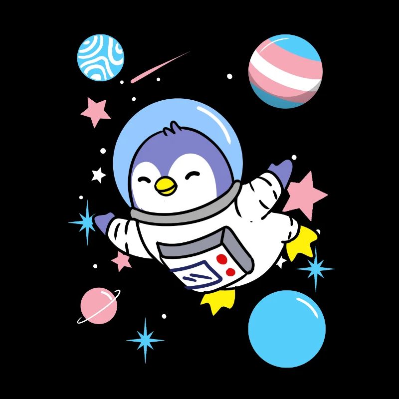 Transgender penguin in space
