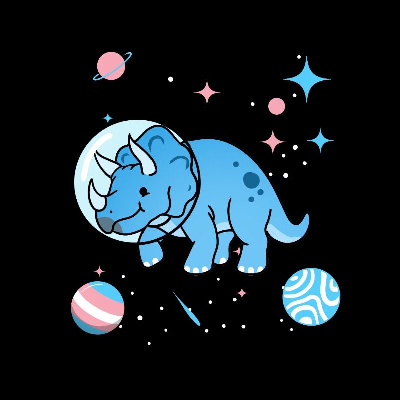 Triceratops transgenres dans l’espace Trans Pride